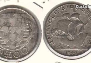 5 Escudos 1940 - bc+ prata