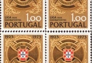 Quadra selos Cinquentenário Liga Combatentes-1973