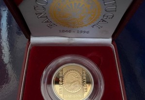 Moeda de 500 escudos Banco de Portugal Ouro/Prata Lamelar 1996