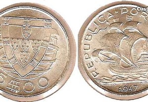 5 Escudos 1947 - soberba prata