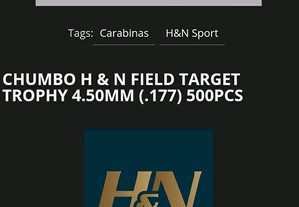 Chumbos H&N Field T.T. calibre 4.5