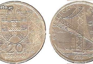 20 Escudos 1966 Ponte Salazar - soberba prata
