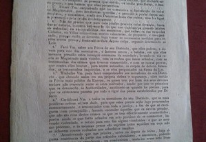 Documento Edital Alvará Sobre Salteadores 1821