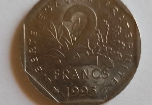 Moeda de França,2 francos 1993