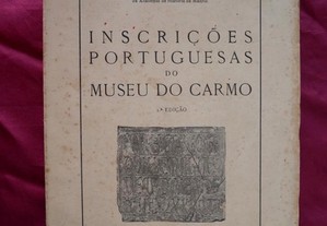Inscrições Portuguesas do museu do Carmo 1936