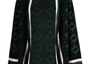 Capa/casaco de malha Ferrache (verde e preto)