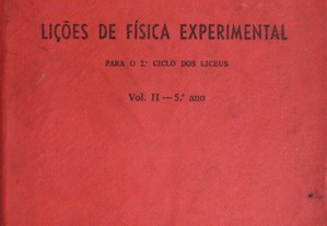 Livro "Lições de Física Experimental" - Vol. II 5º Ano