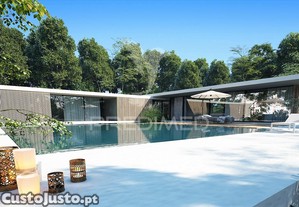 Moradia v5, em construo com piscina, constncia.