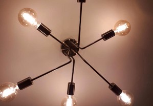 Candeeiro de teto c 6 lâmpadas