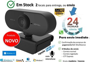 Webcam Com MicroFone FullHD 1920 x 1080 USB