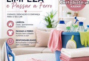 Servicos de Limpeza e Passar a Ferro