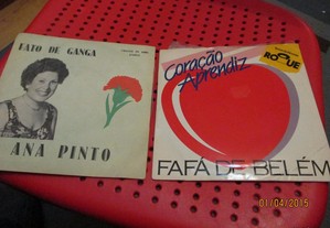 2 singles de vinil - Fafá de Belem - Ana Pinto