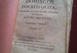 Obras de Domingos Reis Quita (Alcino Micénio)-Tomo I-1831