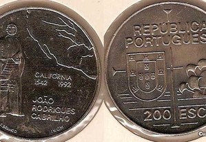 200 Escudos 1992 Califórnia - João Rodrigues Cabrilho - soberba
