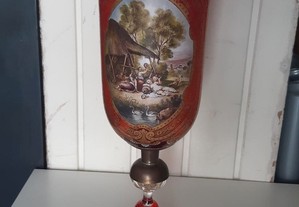 Retro Vintage Antigo Grande Cálice Taça Vidro