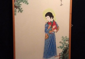 Pintura antiga chinesa - Aguarela