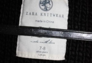 Casaco preto NOVO malha criança ZARA Knitwear 7-8