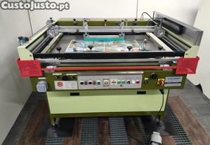 Máquina serigráfica plana semiautomática Sias NovaPress 70x100, restaurada