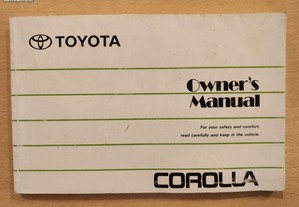 Toyota Corolla E10 - Manual de Proprietário