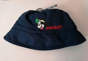 Gorro azul forrado do Mickey tamanho 48 cm