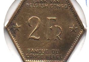 Congo Belga - 2 Francs 1943 - mbc+/bela