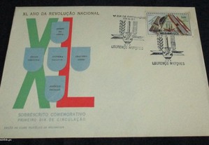 Sobrescrito de 1ª Dia Exposição Filatélica e Numismática Moçambique 1966