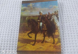 Postal do Rei D. Carlos a cavalo, pintura a óleo por 2EUR