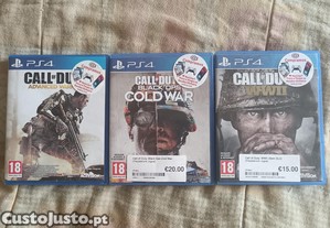 3 jogos Call of duty