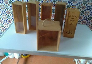 Seis caixas para trabalhos de artesanato