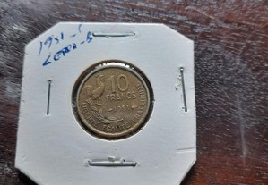Moeda 10 francos 1951