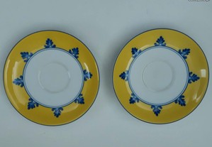 Dois Pratos Pires Chá 15cm Porcelana VISTA ALEGRE Castelo Branco