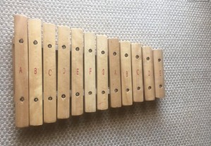 Xilofone madeira Infantil com notas