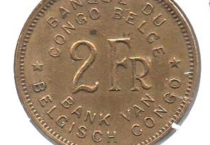 Congo Belga - 2 Francs 1947 - mbc+/bela