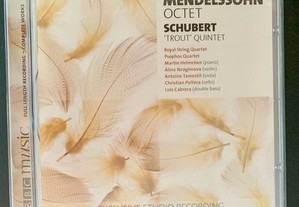 16. CDs música clássica: Mendelssohn, Messiaen, Schubert (quinteto Truta), Brahms, Haydn