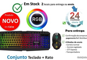 Conjunto Teclado + Rato FANTECH Gaming RGB