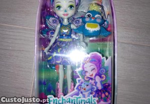 Boneca Enchantimals Patter Peacock + Flap Nova e Selada