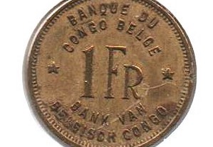 Congo Belga - 1 Franc 1944 - mbc/mbc+