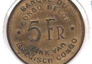 Congo Belga - 5 Francs 1947 - mbc/mbc+