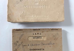 2 Cadernetas de contribuições brasileiras antigas