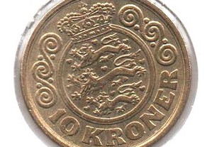 Dinamarca - 10 Kroner 1989 - soberba