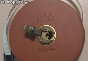 Fita Mtrica Rabone 20 M - Fibra - Em Pele Genuna  - Couro - (Vintage)