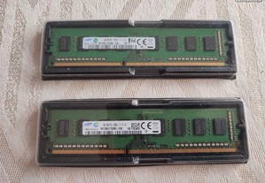 2x Memoria ram 4GB 1Rx8 PC3-12800U-11-13-A1. (8Gb)