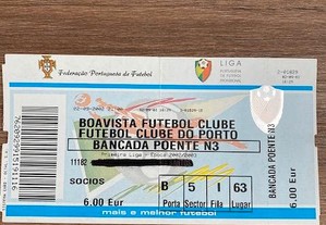 Bilhete de Futebol "Boavista x FC Porto" - Superliga 02/03