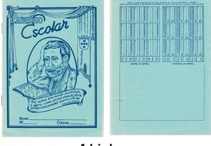 3 Cadernos escolares antigos - anos 60 - Queirós Ribeiro