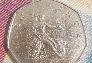 Moeda 50 New Pence 1969