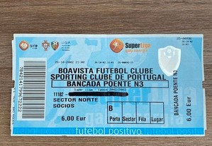 Bilhete de Futebol / Boavista x Sporting" - Superliga 02/03