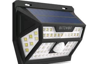 Holofote Blitzwolf® energia solar 62 LED PIR, Sens
