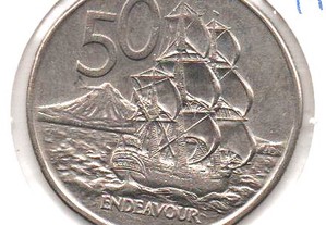 Nova Zelândia - 50 Cents 1975 - bela/soberba