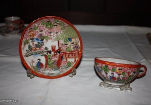Chávena chá porcelana antiga Japão XIX