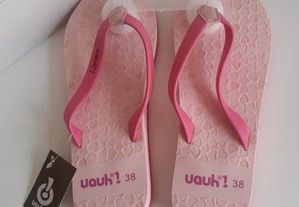 Chinelos Novos Uauh! Shoes Inês Pink 38 Novos Rosa